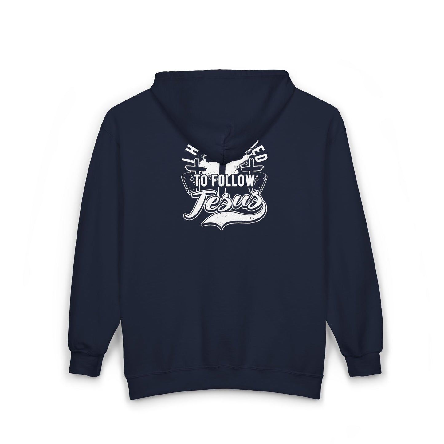 Full Zip Hoodie with Inspirational Jesus Design
