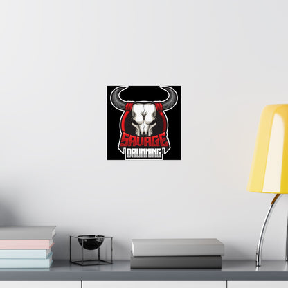 Savage Drumming Matte Vertical Poster
