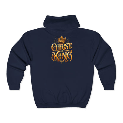 Christ is King Golden Full Zip Hoodie