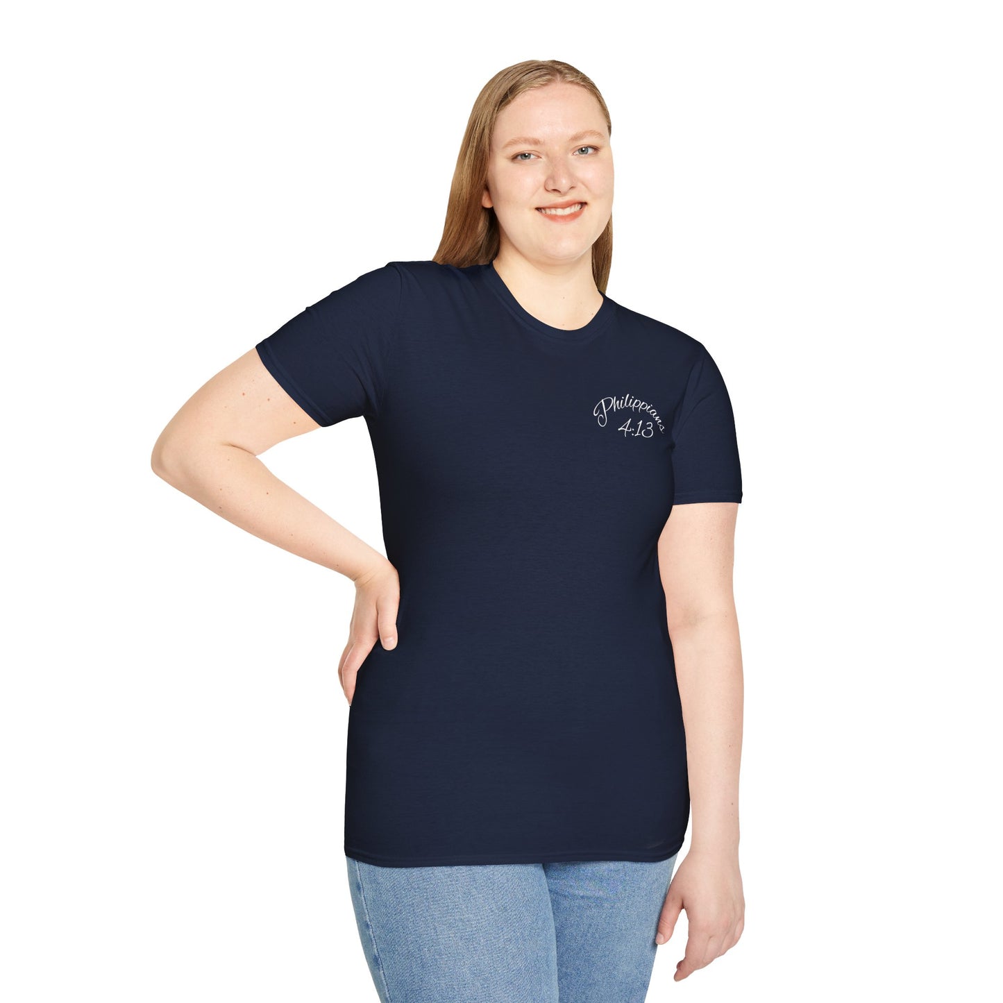 Inspirational Lion Tee | Unisex Softstyle T-Shirt, Christian Apparel, Philippians 4:13