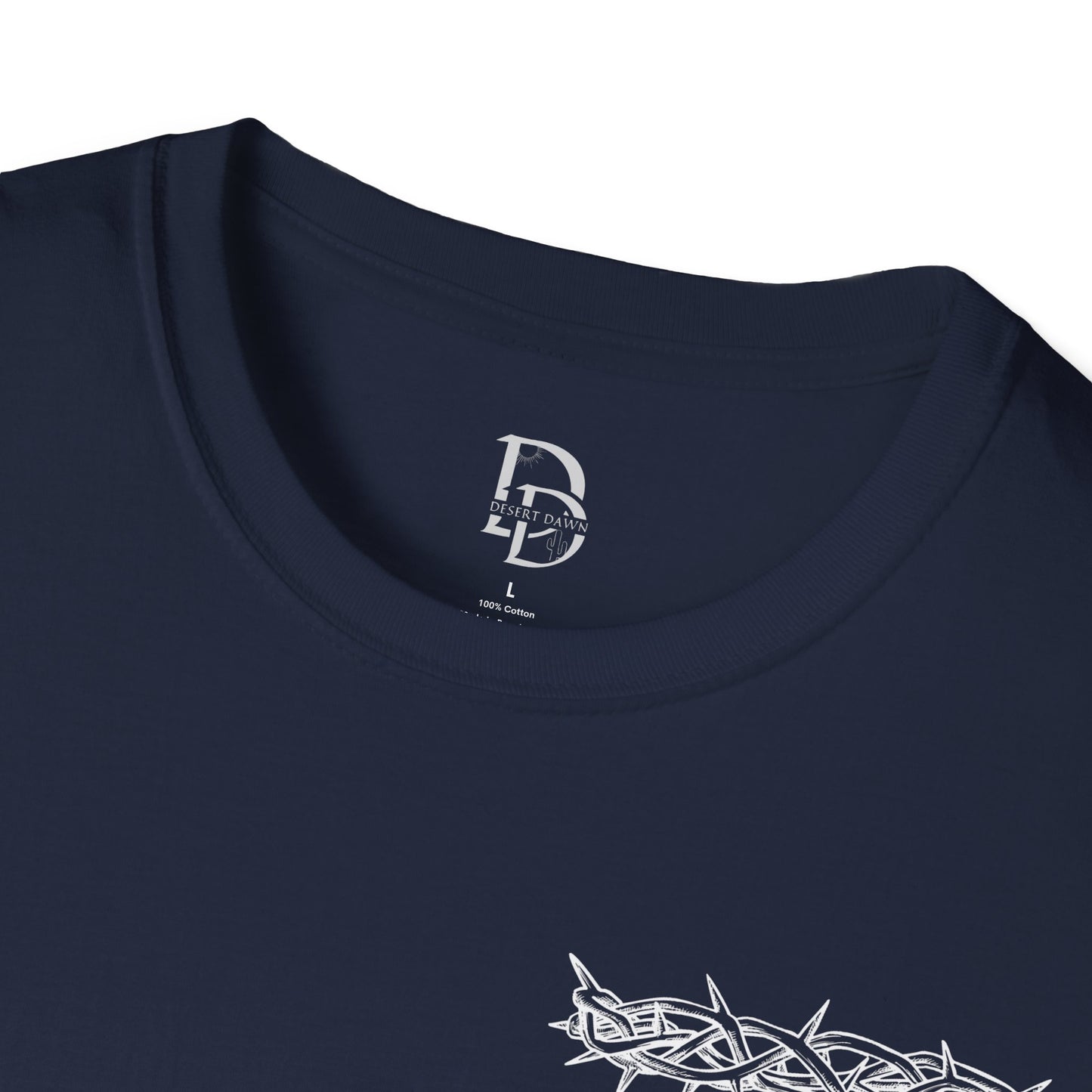 Christ is King Crossed Unisex Softstyle T-Shirt - Faith Apparel and Christian Gift