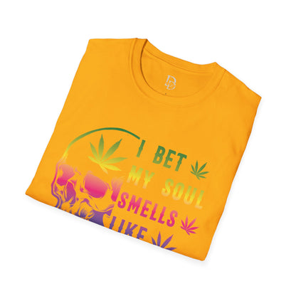 Colorful Skull Weed Unisex T-Shirt