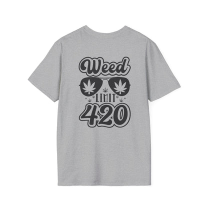 420 Weed Limit Unisex Softstyle T-Shirt | Cannabis Lover Tee for 4/20 Celebrations