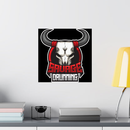 Savage Drumming Matte Vertical Poster