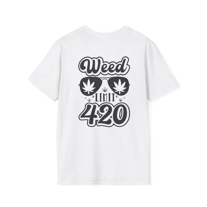 420 Weed Limit Unisex Softstyle T-Shirt | Cannabis Lover Tee for 4/20 Celebrations