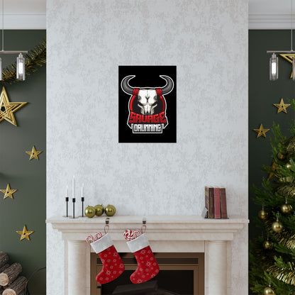 Savage Drumming Matte Vertical Poster