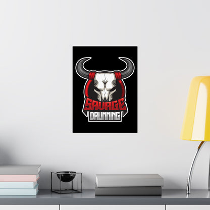 Savage Drumming Matte Vertical Poster