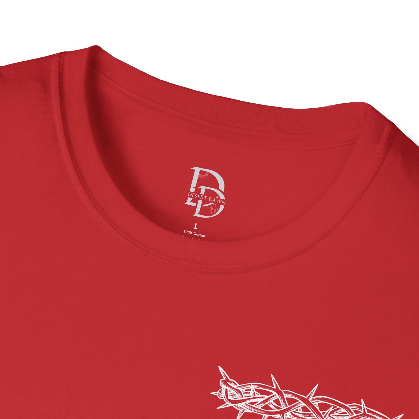 Christ is King Crossed Unisex Softstyle T-Shirt - Faith Apparel and Christian Gift