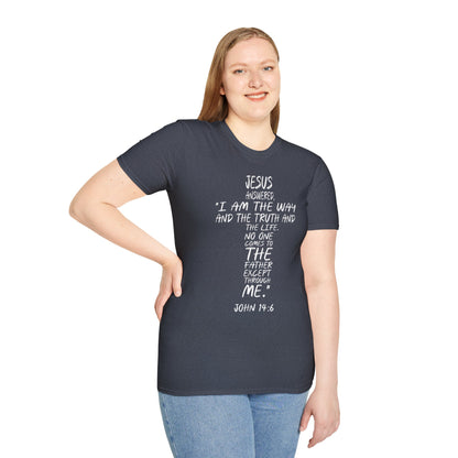 Christian Tee - Inspirational Quote Shirt, John 14:6