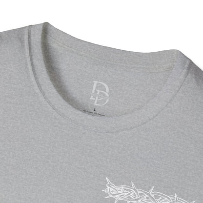 Christ is King Crossed Unisex Softstyle T-Shirt - Faith Apparel and Christian Gift
