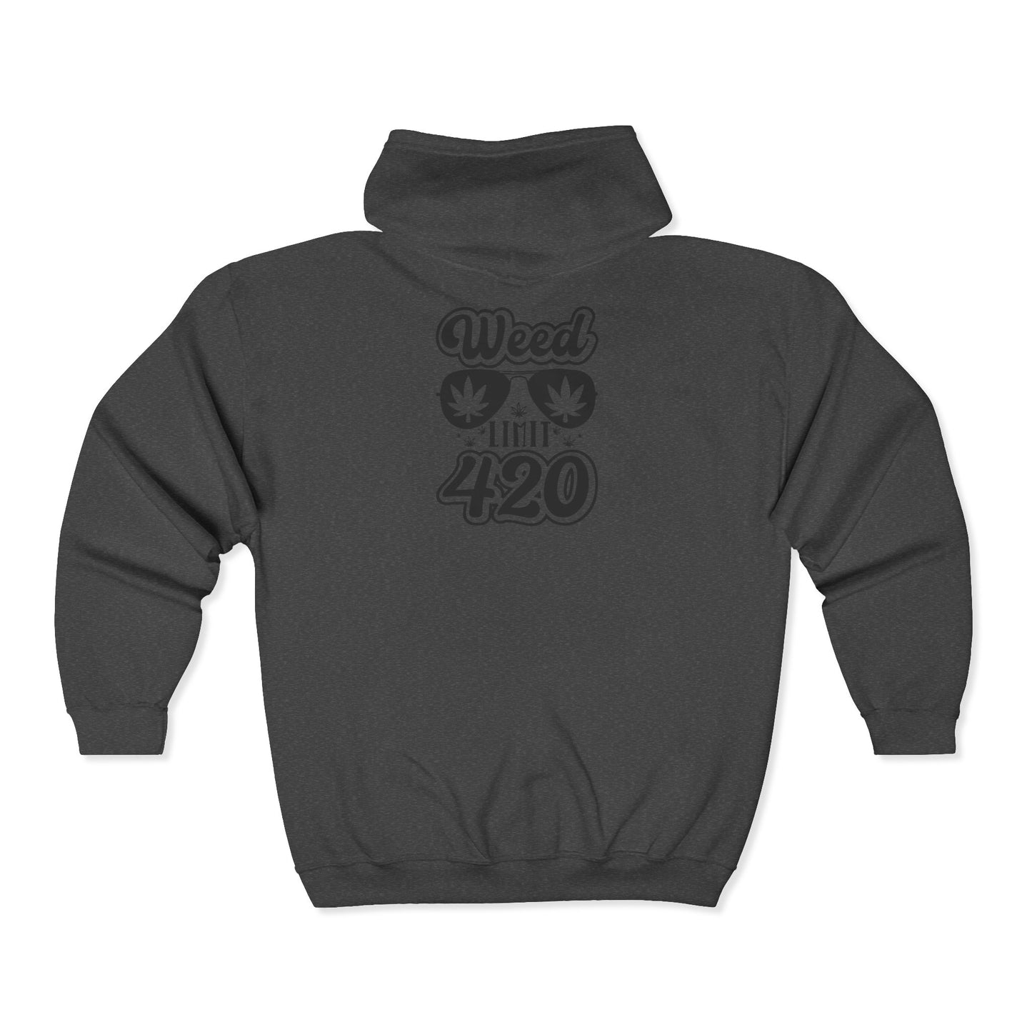 Weed limit 420 Unisex Zip Hoodie - Cannabis Lovers Cozy Apparel