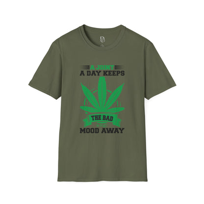 Marijuana Humor T-Shirt - A Joint a Day Keeps the Bad Mood Away