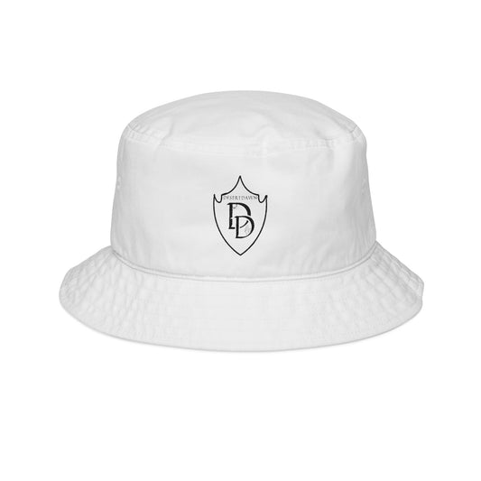 White Royal Embroidered Bucket Hat