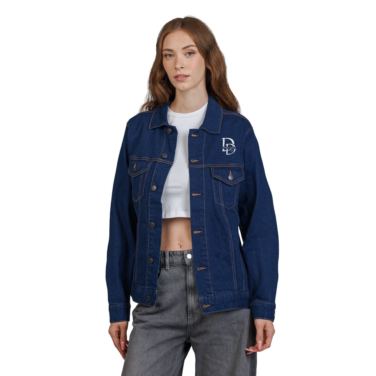 Embroidered Desert Dawn Denim Jacket