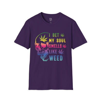 Colorful Skull Weed Unisex T-Shirt