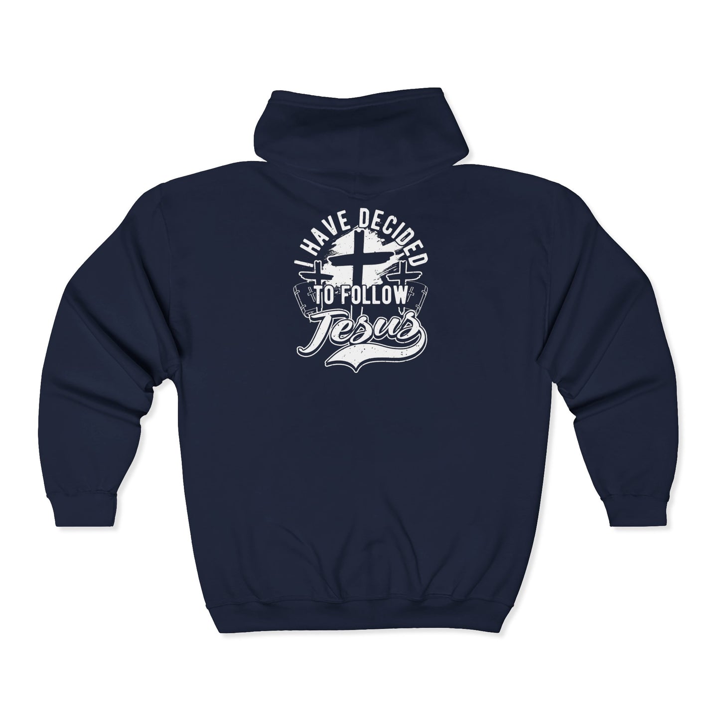 Full Zip Hoodie with Inspirational Jesus Design