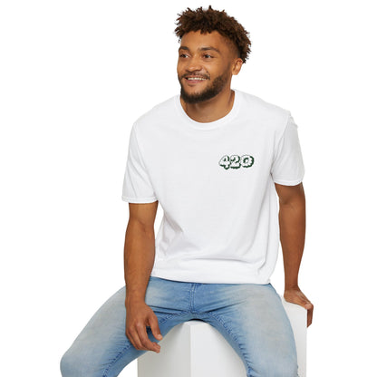 420 Graphic Unisex T-Shirt - Blunt Smoking Graphic
