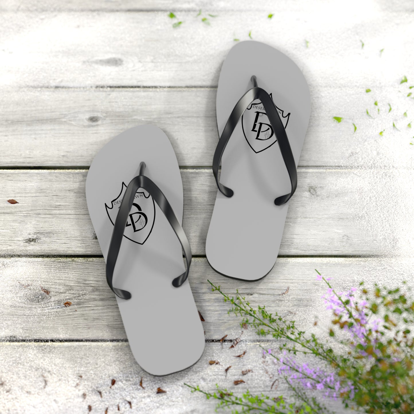 Desert Dawn Shield Logo Flip Flops