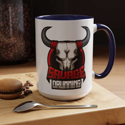 Savage Drumming Accent Coffee Mug | 11 & 15oz |
