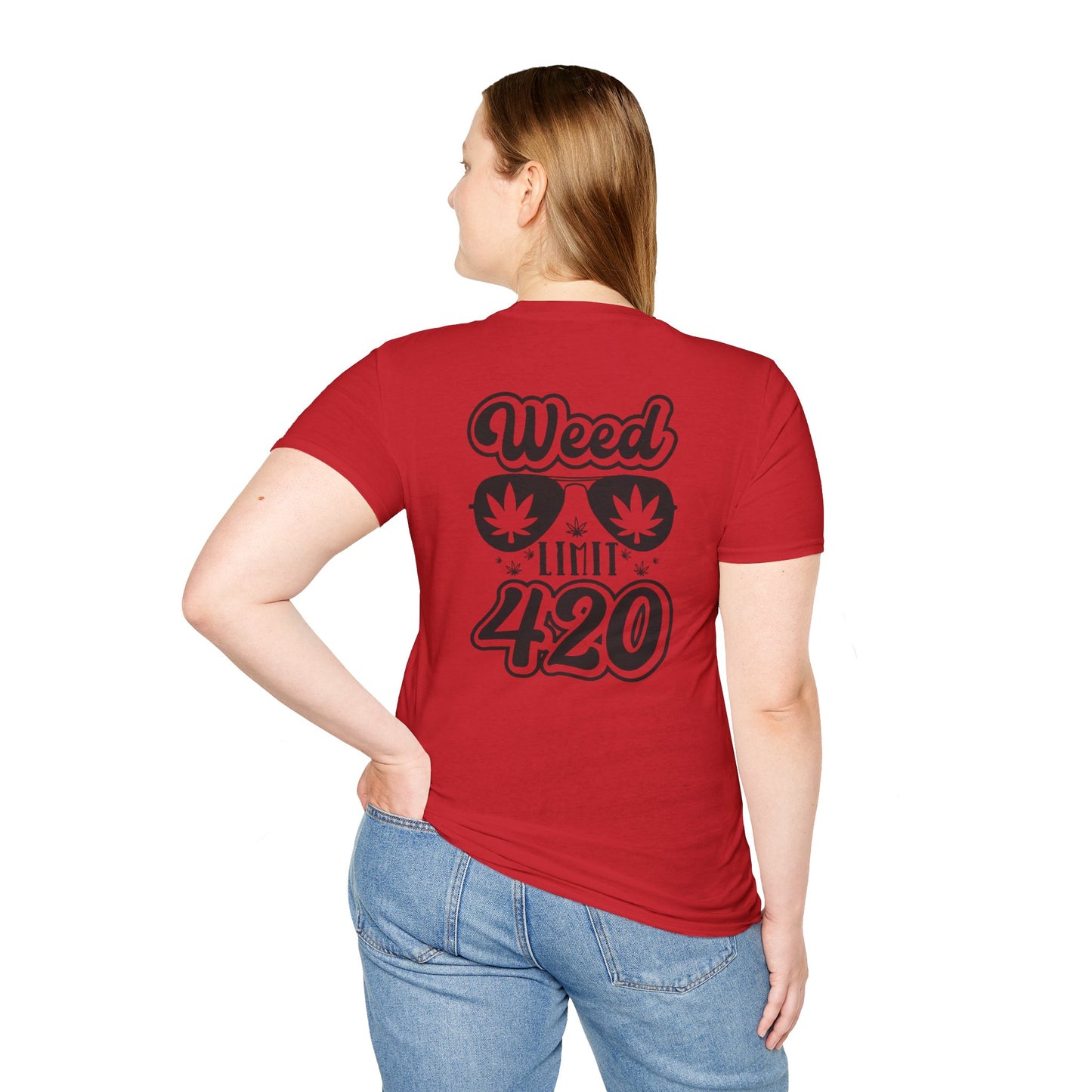 420 Weed Limit Unisex Softstyle T-Shirt | Cannabis Lover Tee for 4/20 Celebrations