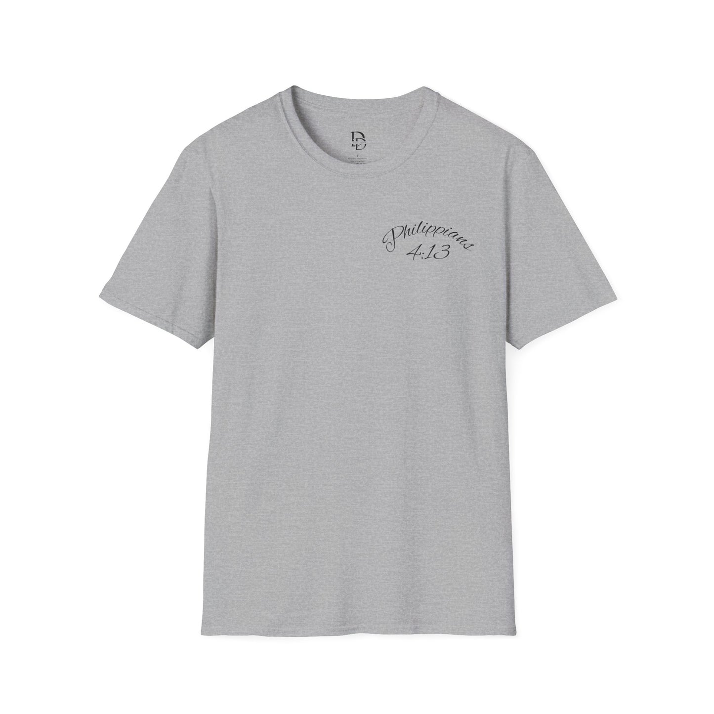 Inspirational Lion Tee | Unisex Softstyle T-Shirt, Christian Apparel, Philippians 4:13