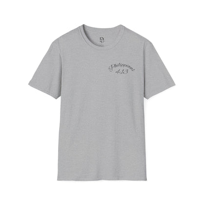 Inspirational Lion Tee | Unisex Softstyle T-Shirt, Christian Apparel, Philippians 4:13