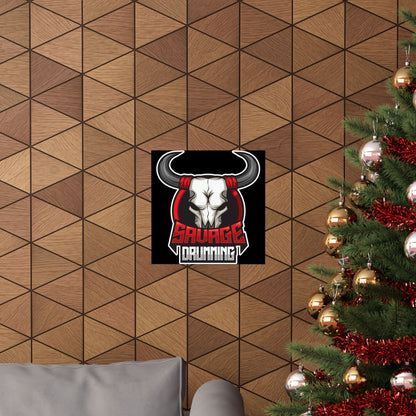 Savage Drumming Matte Vertical Poster