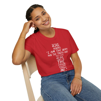 Christian Tee - Inspirational Quote Shirt, John 14:6