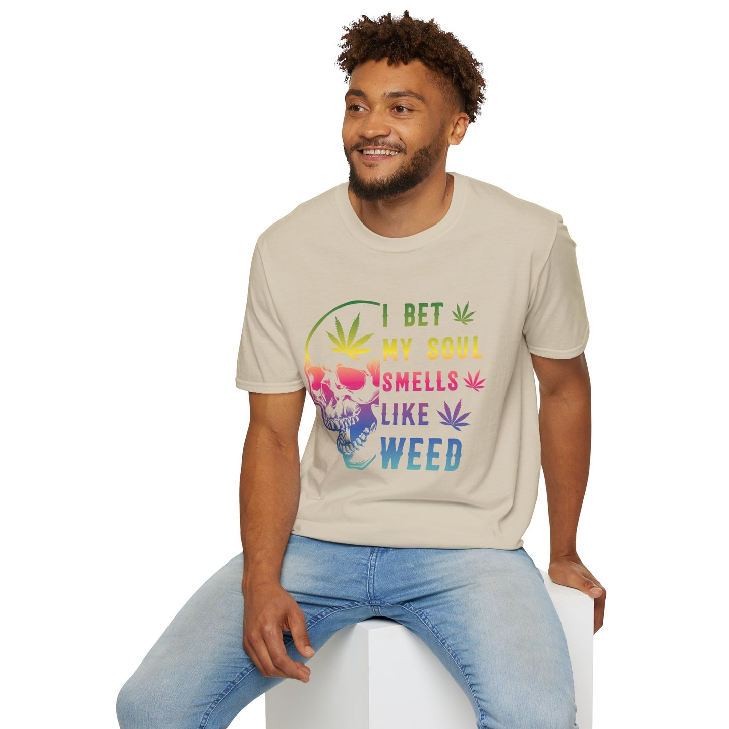 Colorful Skull Weed Unisex T-Shirt