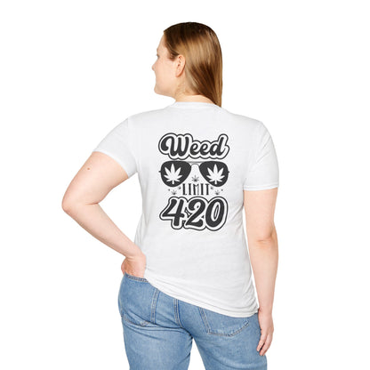 420 Weed Limit Unisex Softstyle T-Shirt | Cannabis Lover Tee for 4/20 Celebrations