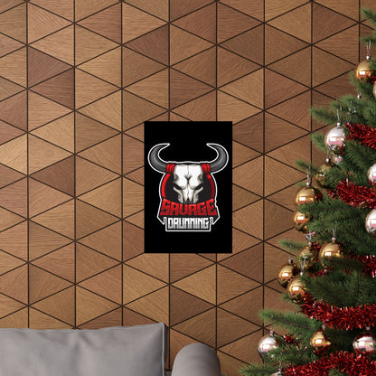 Savage Drumming Matte Vertical Poster