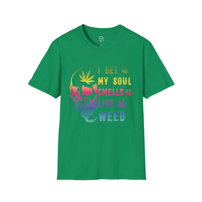 Colorful Skull Weed Unisex T-Shirt