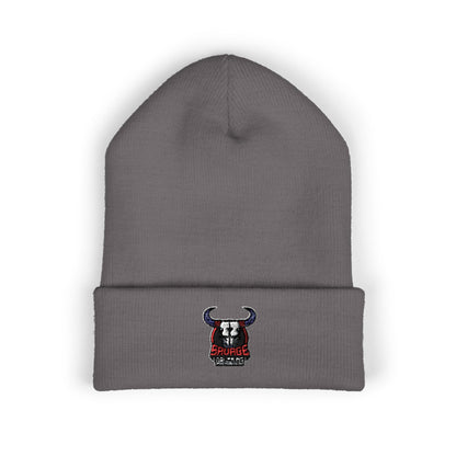 Embroidered Savage Drumming Cuffed Beanie
