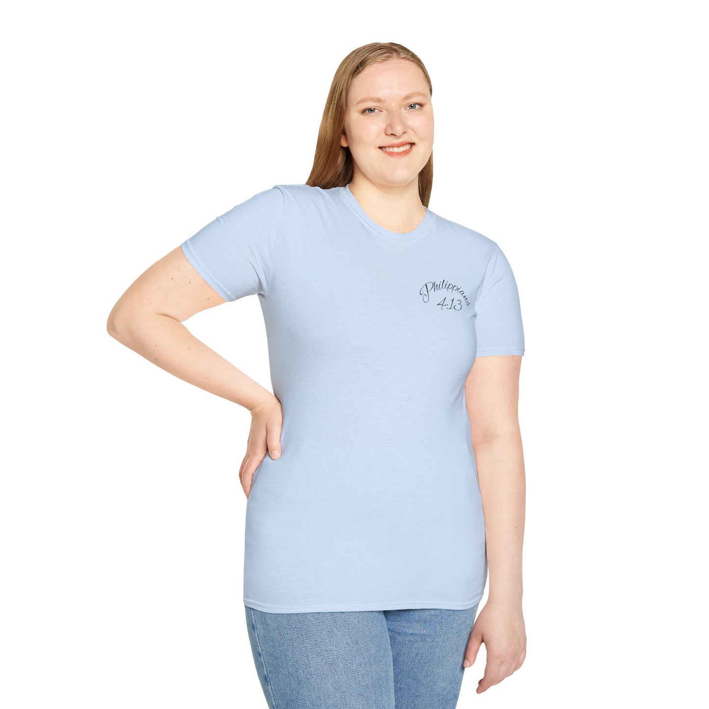 Inspirational Lion Tee | Unisex Softstyle T-Shirt, Christian Apparel, Philippians 4:13