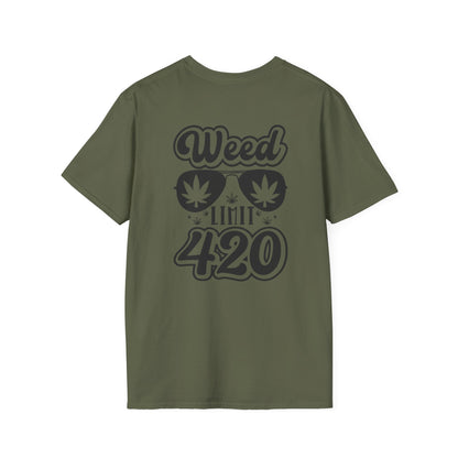 420 Weed Limit Unisex Softstyle T-Shirt | Cannabis Lover Tee for 4/20 Celebrations