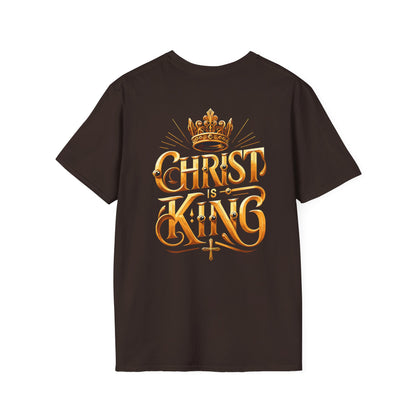 Christ is King Graphic Tee - Unisex Softstyle T-Shirt, Faith-Based Christian Gift
