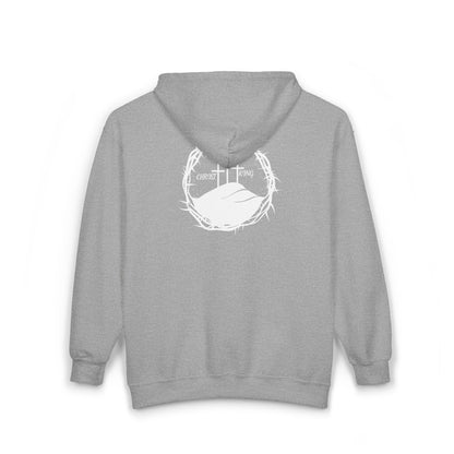 Christ is King w/Thorn Crown Full Zip Hoodie
