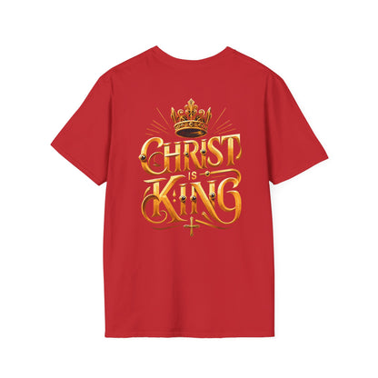Christ is King Graphic Tee - Unisex Softstyle T-Shirt, Faith-Based Christian Gift