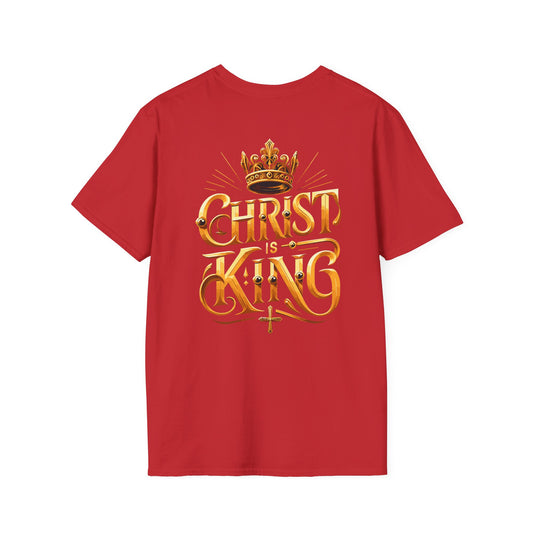 Christ is King Graphic Tee - Unisex Softstyle T-Shirt, Faith-Based Christian Gift