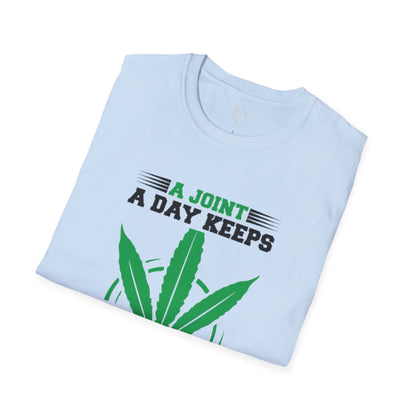 Marijuana Humor T-Shirt - A Joint a Day Keeps the Bad Mood Away