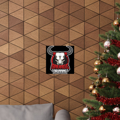 Savage Drumming Matte Vertical Poster