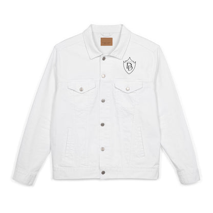 Embroidered Desert Dawn Royal Denim Jacket