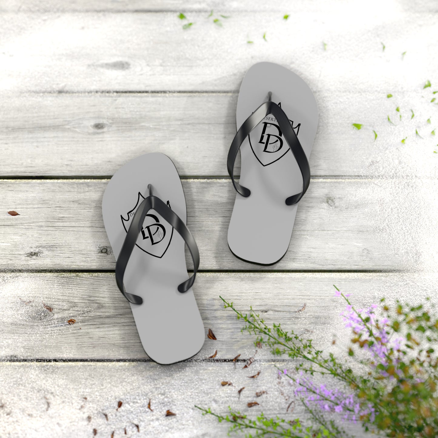 Desert Dawn Shield Logo Flip Flops