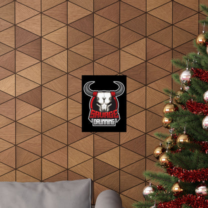 Savage Drumming Matte Vertical Poster
