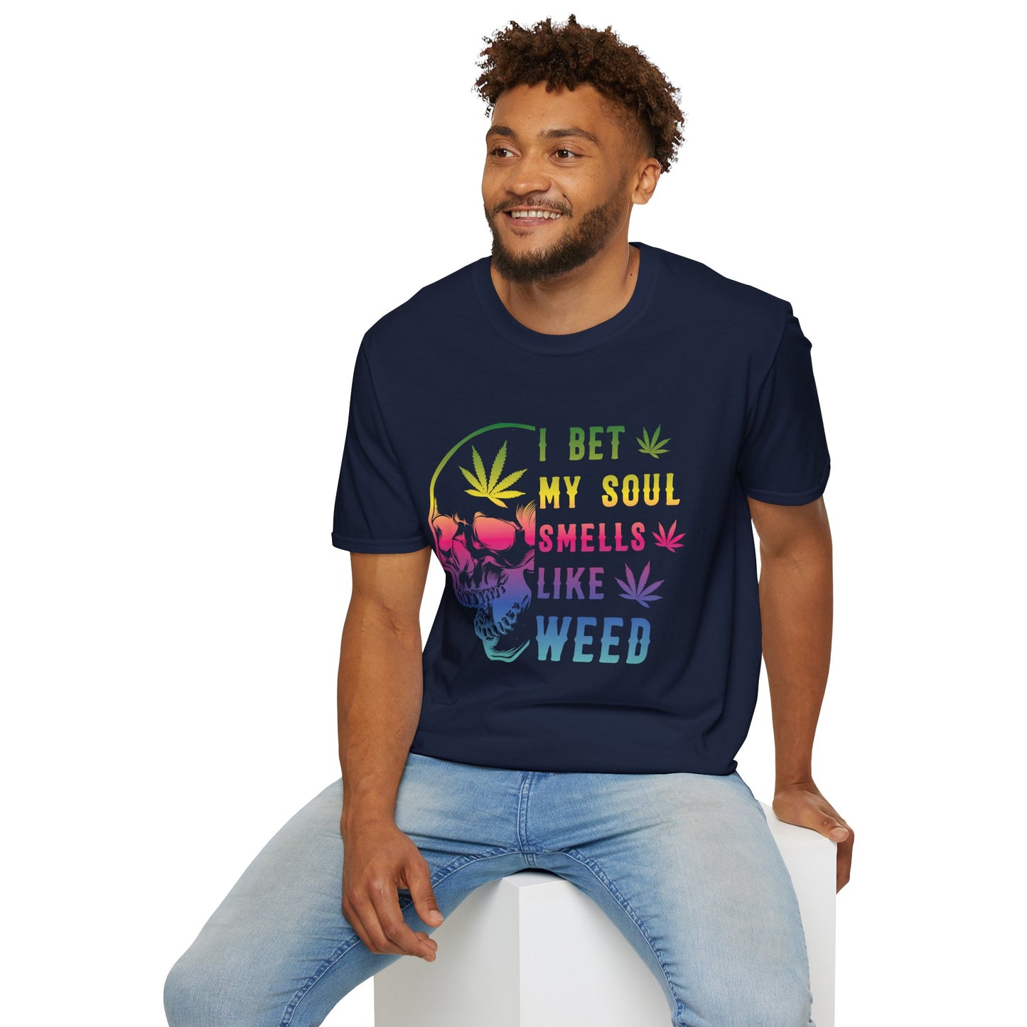 Colorful Skull Weed Unisex T-Shirt