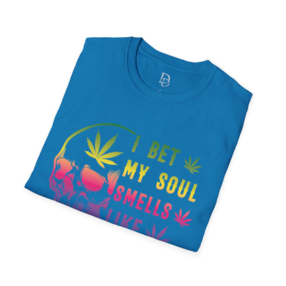 Colorful Skull Weed Unisex T-Shirt