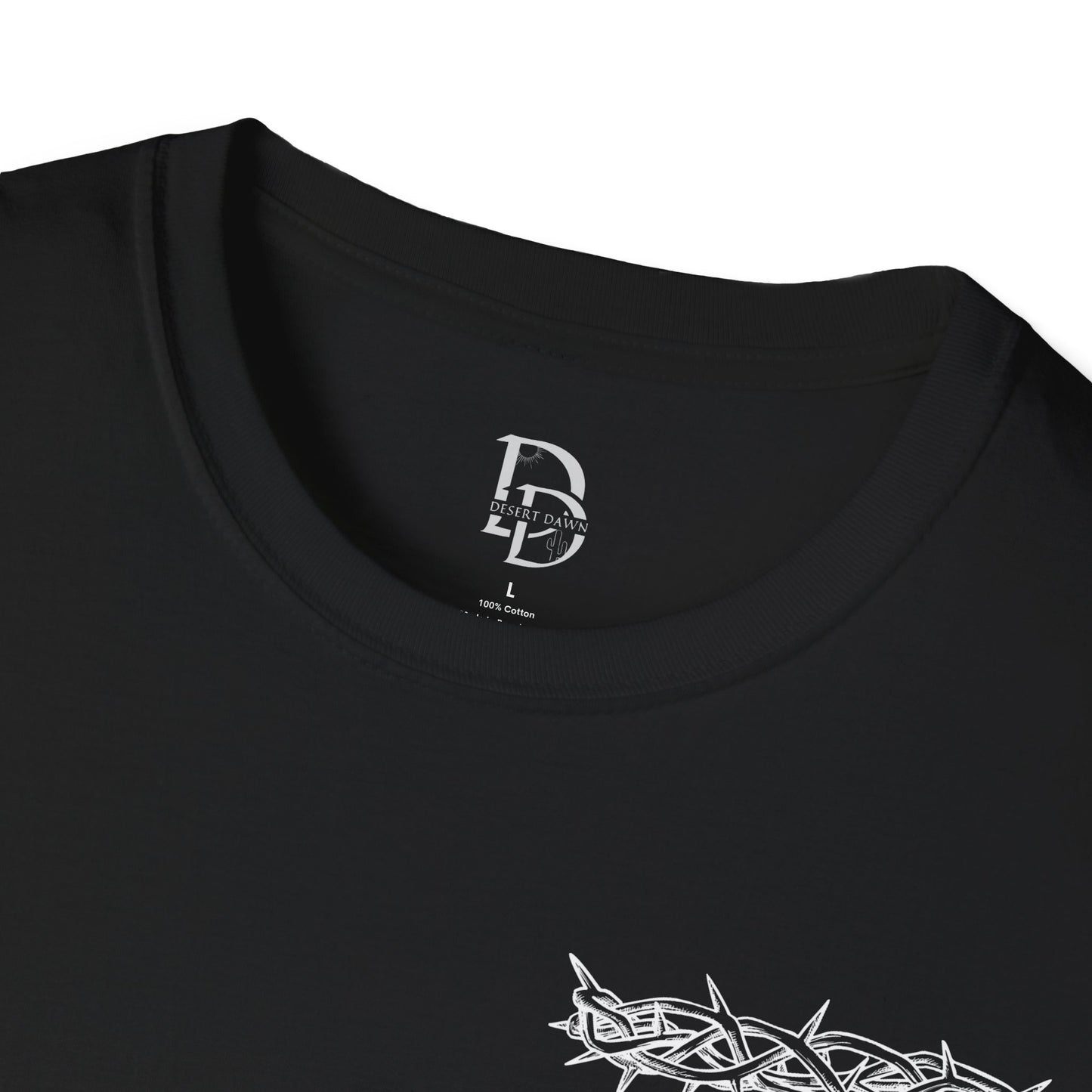 Christ is King Crossed Unisex Softstyle T-Shirt - Faith Apparel and Christian Gift