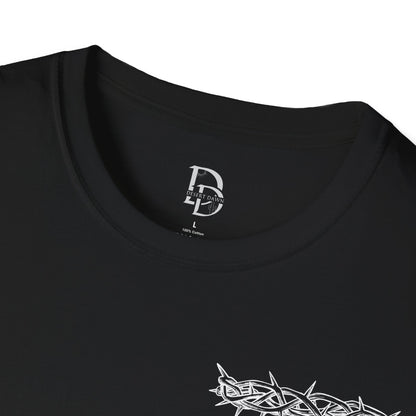Christ is King Crossed Unisex Softstyle T-Shirt - Faith Apparel and Christian Gift