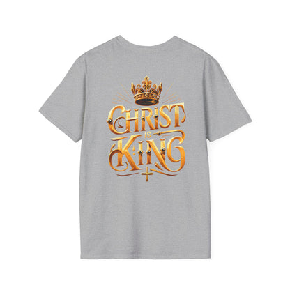 Christ is King Graphic Tee - Unisex Softstyle T-Shirt, Faith-Based Christian Gift