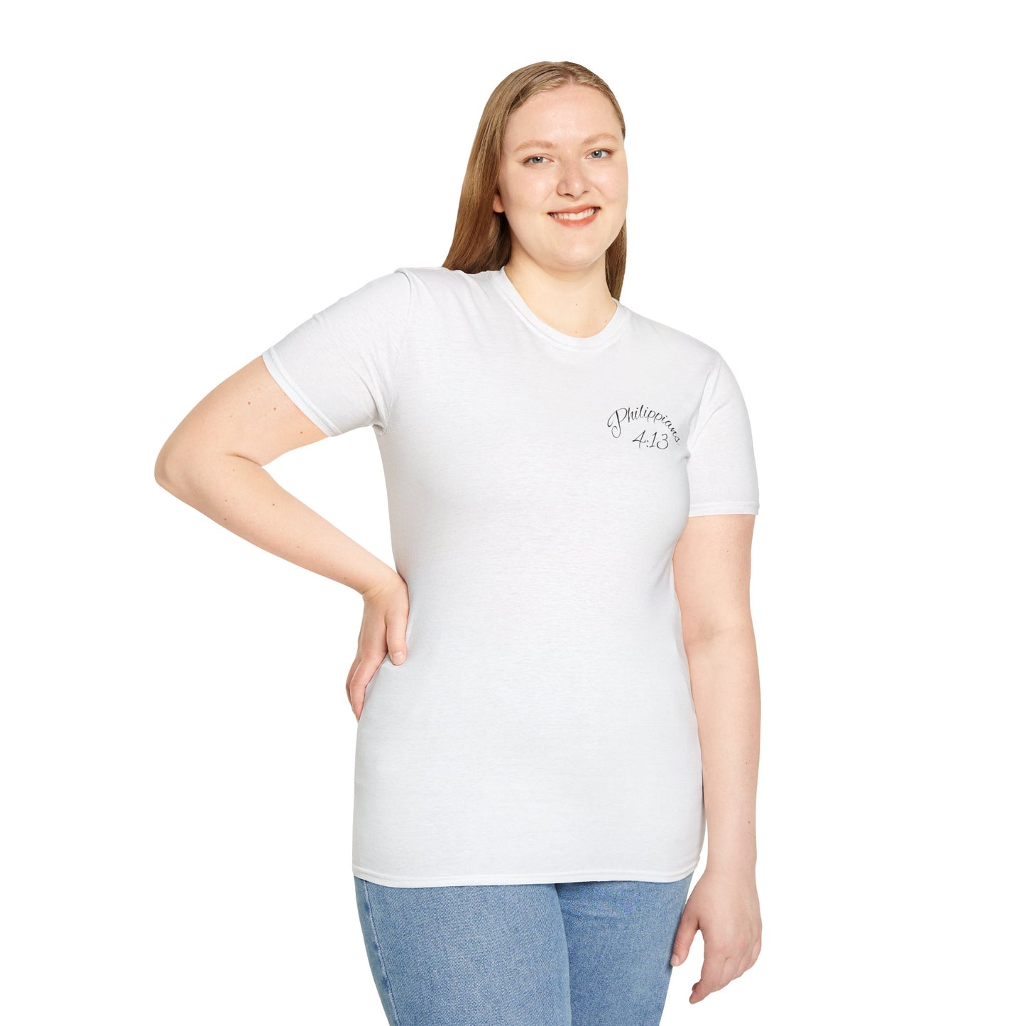 Inspirational Lion Tee | Unisex Softstyle T-Shirt, Christian Apparel, Philippians 4:13